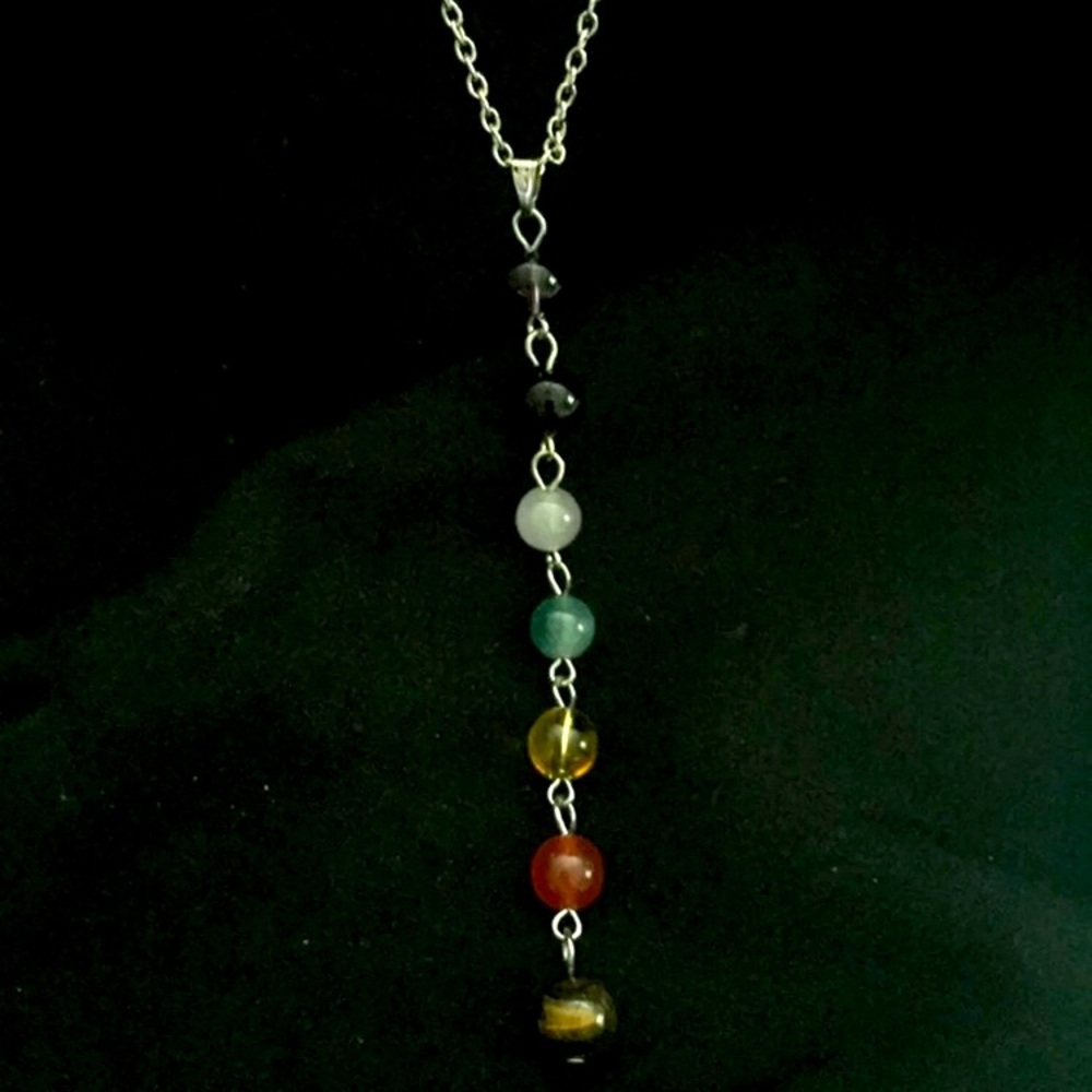 6/$25-Fashion Jewelry Multi Stone Necklace